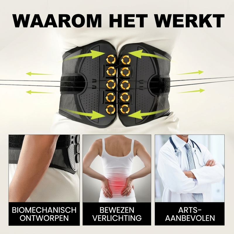 ⏳Tijdelijke aanbieding⏰Lendensteunband – Gerichte verlichting, lichtgewicht en verstelbaar 🧘