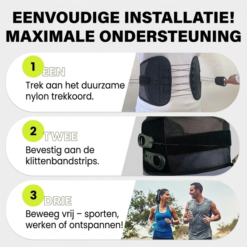 ⏳Tijdelijke aanbieding⏰Lendensteunband – Gerichte verlichting, lichtgewicht en verstelbaar 🧘