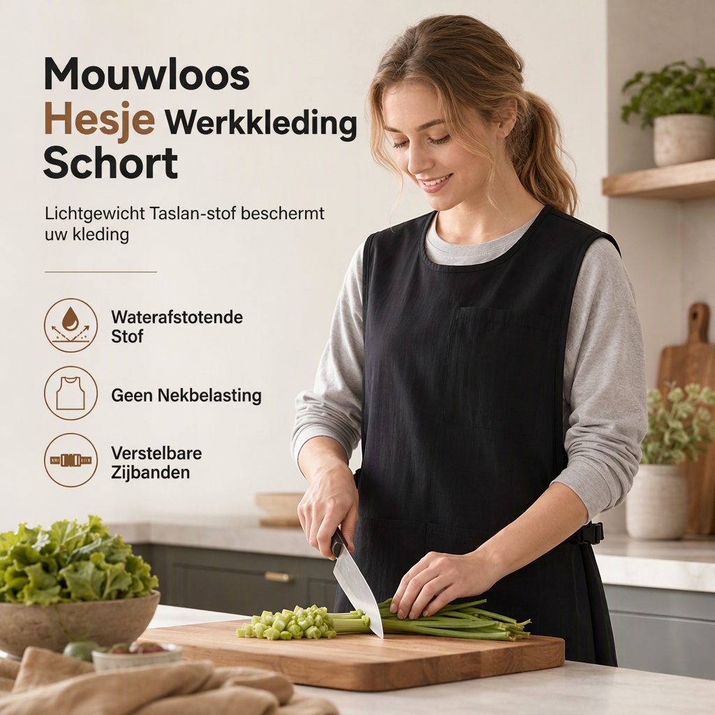 ⏳🔥TIJDELIJK 50% KORTING! ⏰Waterbestendig keukenschort met veststijl | 5 kleuren🧑‍🍳