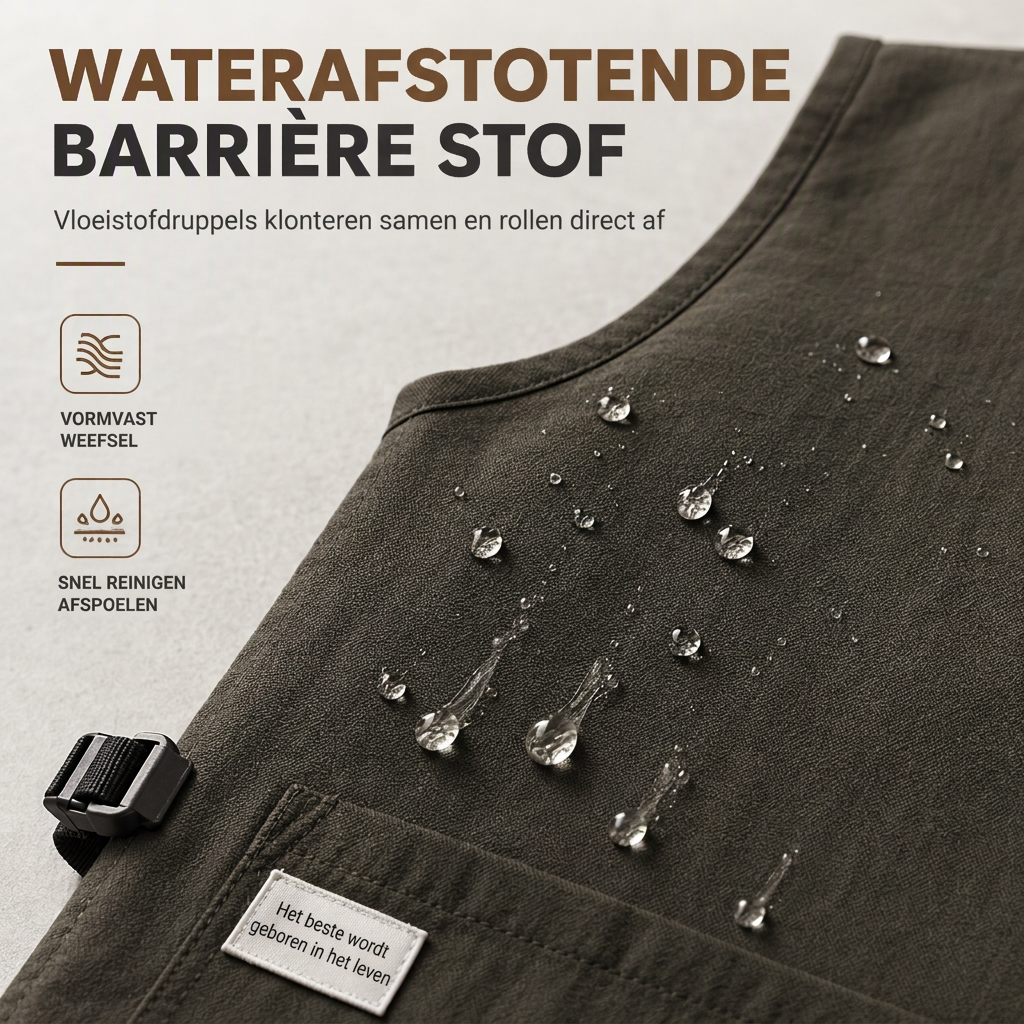 ⏳🔥TIJDELIJK 50% KORTING! ⏰Waterbestendig keukenschort met veststijl | 5 kleuren🧑‍🍳