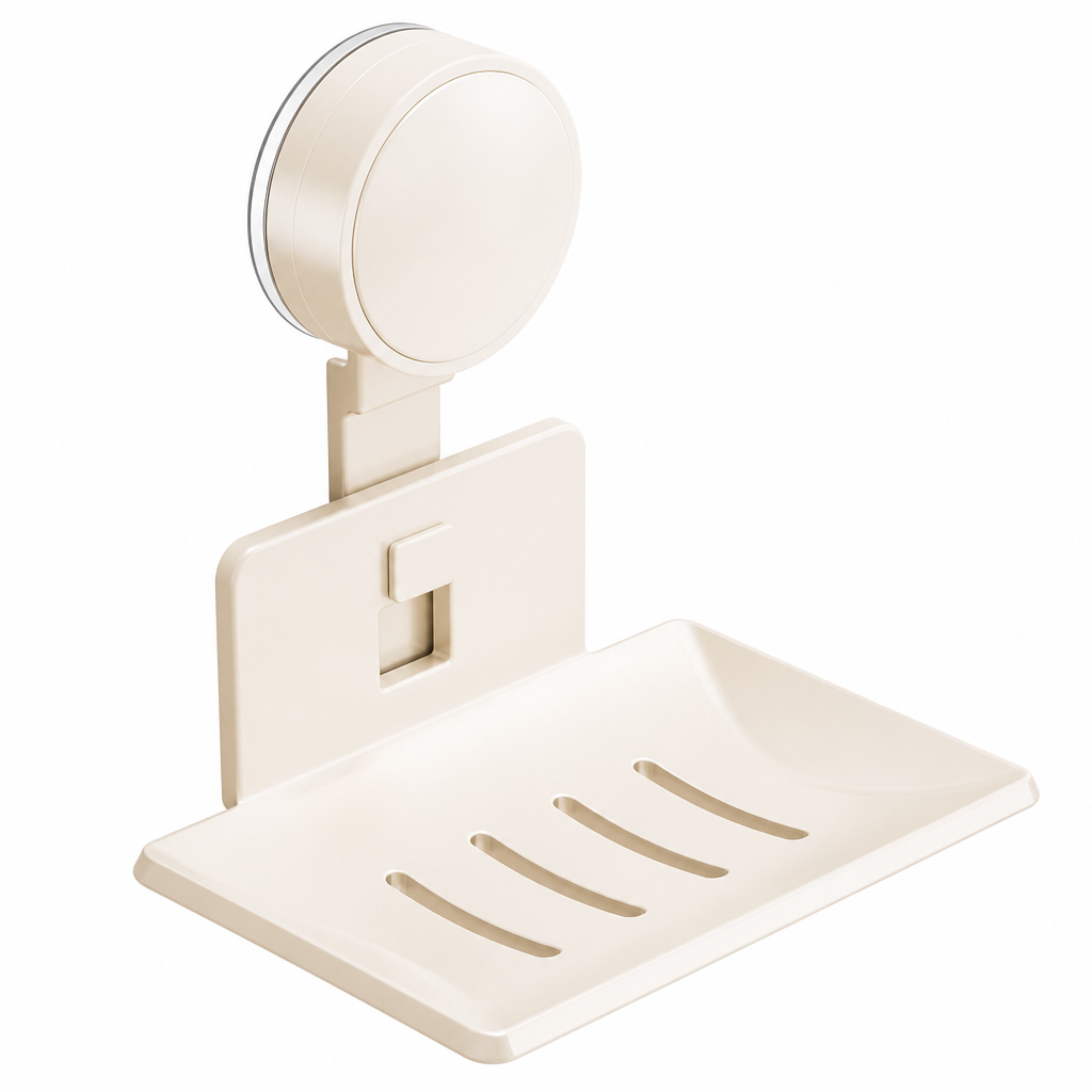 🧼 Zeephouder met vacuümzuiging: V-vormige afwatering, roestvrij aluminium, geen boren, draaislot