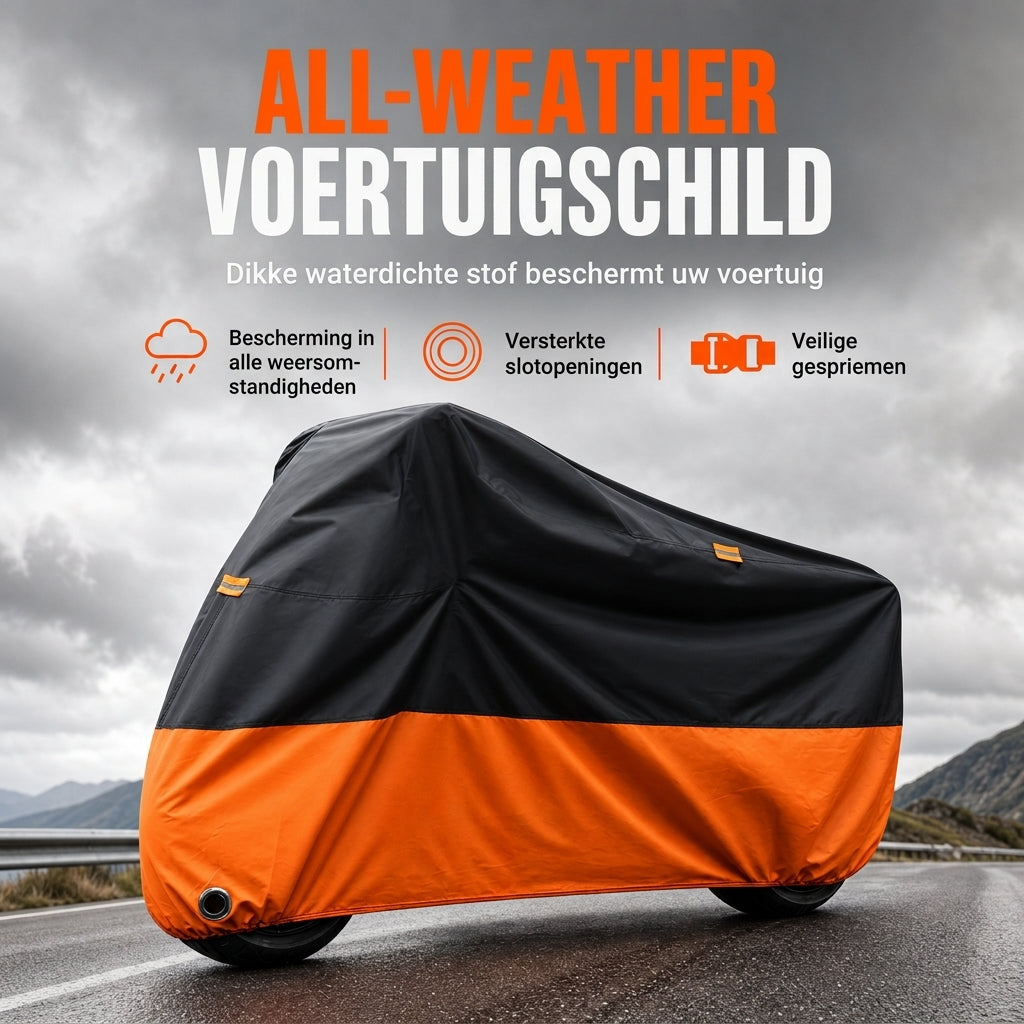 Waterdichte motorhoes met vergrendelingsgaten