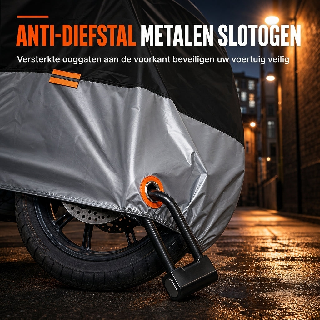 Waterdichte motorhoes met vergrendelingsgaten