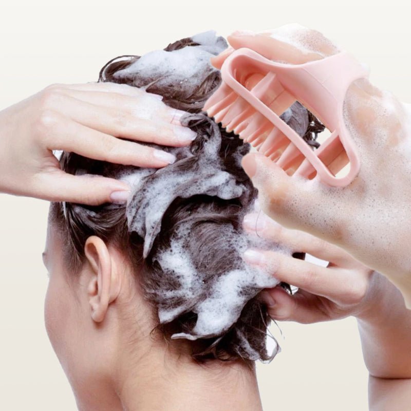💆 Siliconen Hoofdhuidmassageborstel