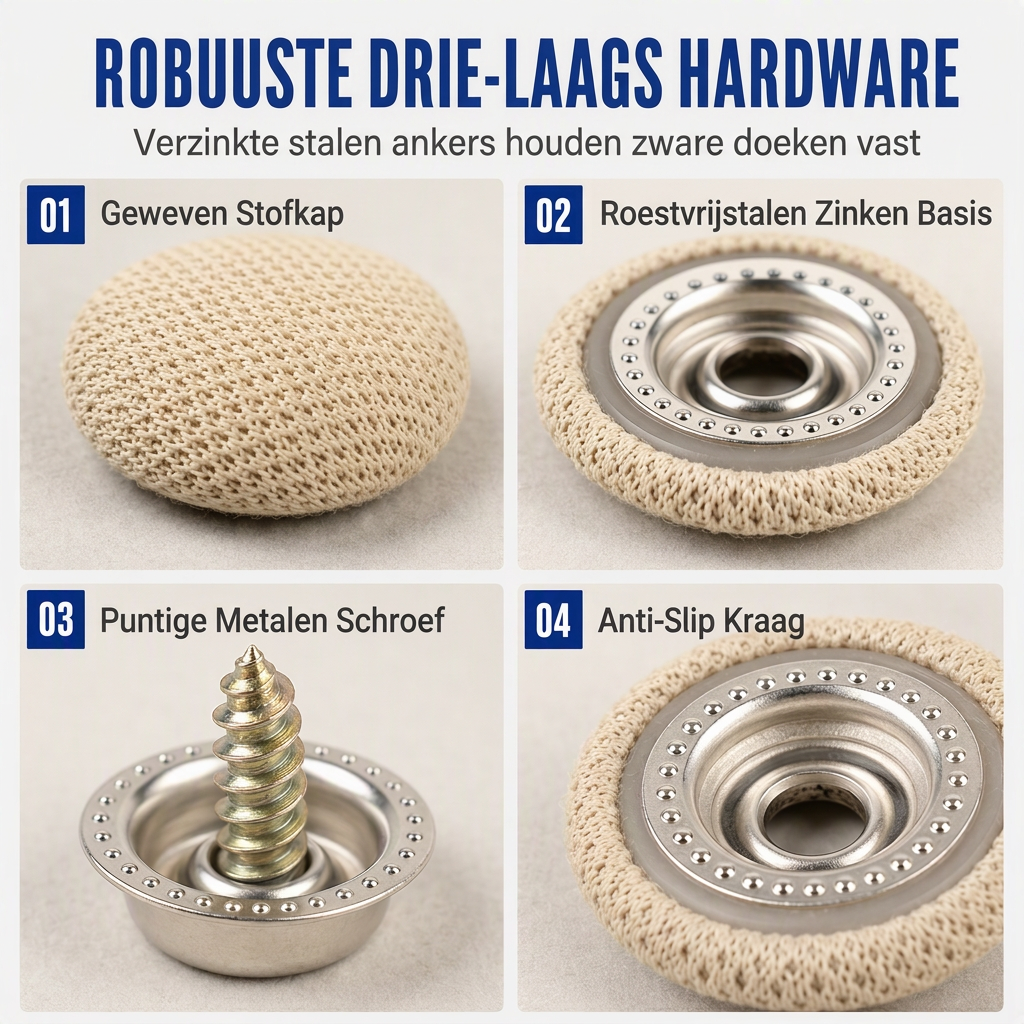 🚗50% KORTING 🔧 Reparatieset voor autodakbekleding – Ophangend dakmateriaal herstellen met drukknopen en klinknagels