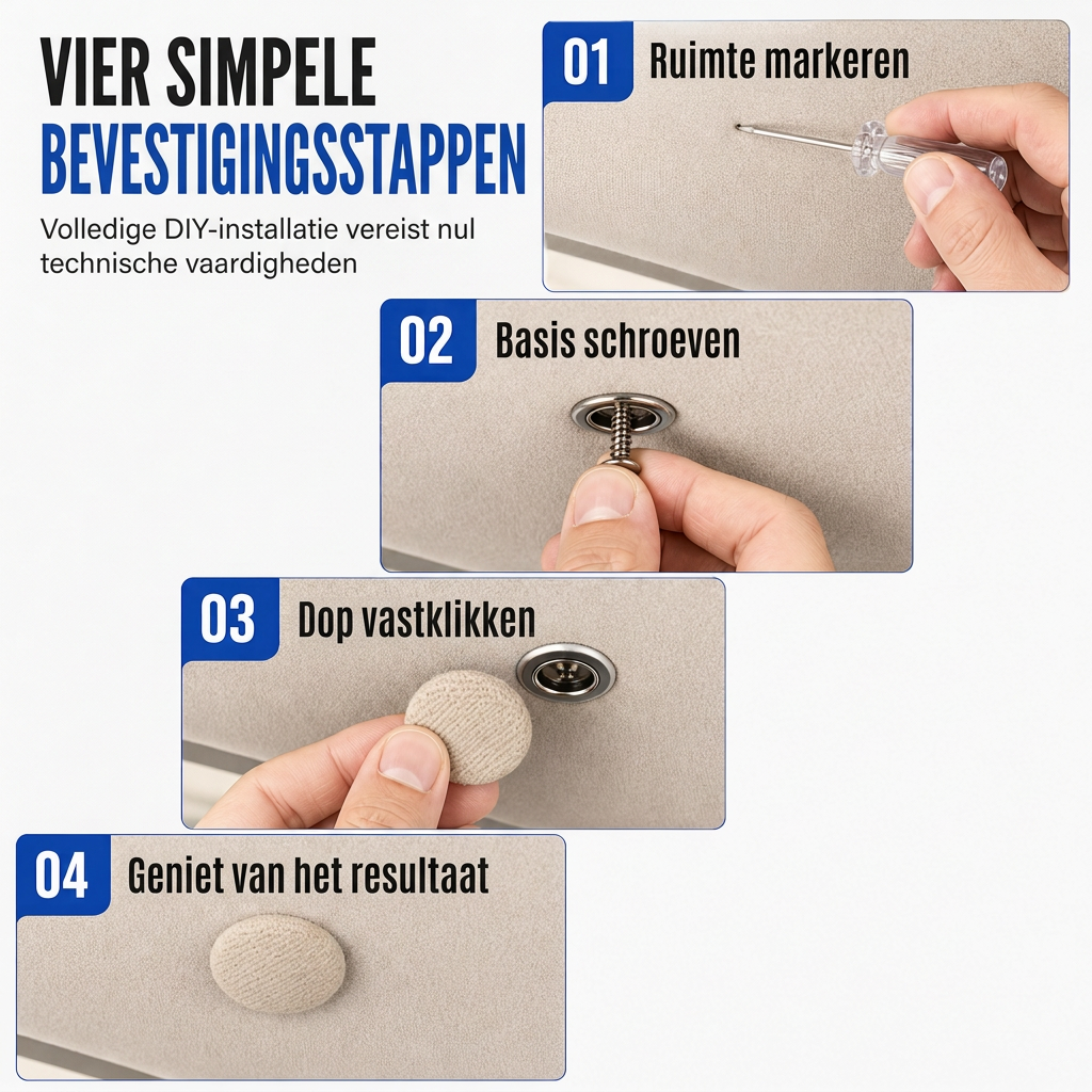 🚗50% KORTING 🔧 Reparatieset voor autodakbekleding – Ophangend dakmateriaal herstellen met drukknopen en klinknagels