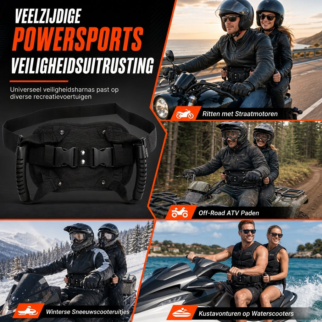 🔥Veilig passagiers onmiddellijk💥Zware powersports-gordel met stevige grip