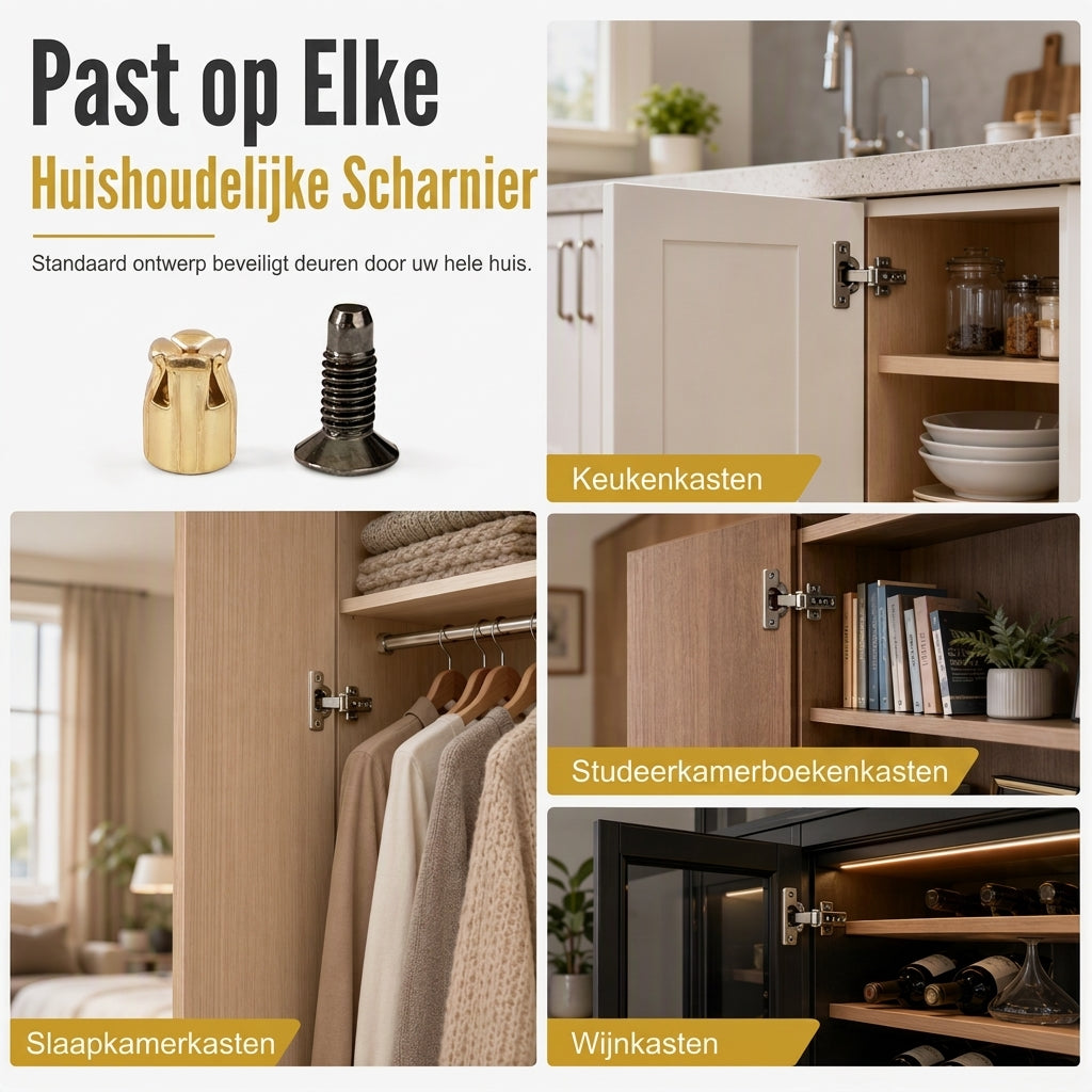 🔩 Vooraf ingebedde expansiemoer en boutschroefset voor scharnierbasis van kastdeur, geschikt voor meubelhardware