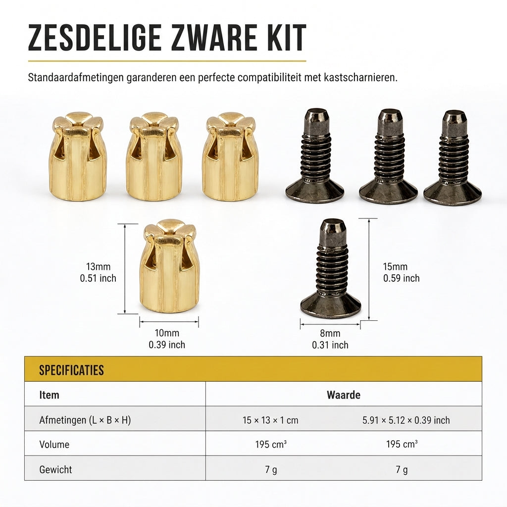 🔩 Vooraf ingebedde expansiemoer en boutschroefset voor scharnierbasis van kastdeur, geschikt voor meubelhardware