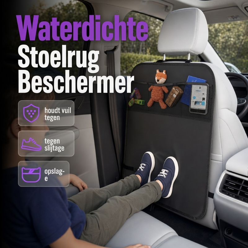 Beschermmat voor autostoel achterin tegen schoppen