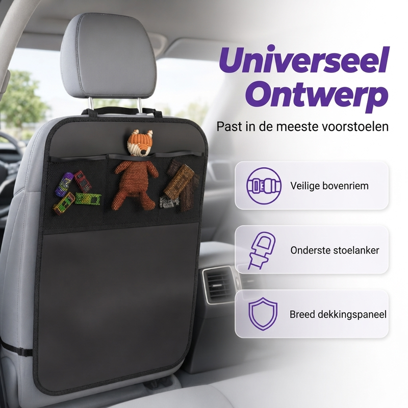 Beschermmat voor autostoel achterin tegen schoppen