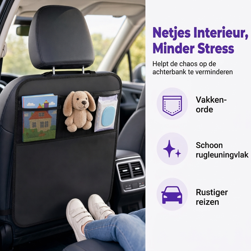 Beschermmat voor autostoel achterin tegen schoppen