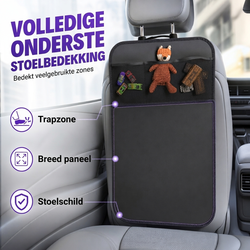 Beschermmat voor autostoel achterin tegen schoppen