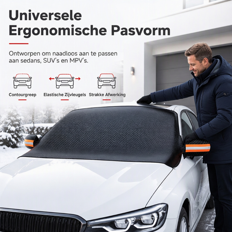 Magnetische Autowindschild Cover Verdikt Waterdicht Sunshade en Sneeuwschild met Reflecterende Strips