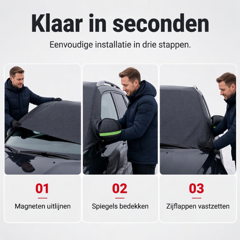 Magnetische Autowindschild Cover Verdikt Waterdicht Sunshade en Sneeuwschild met Reflecterende Strips