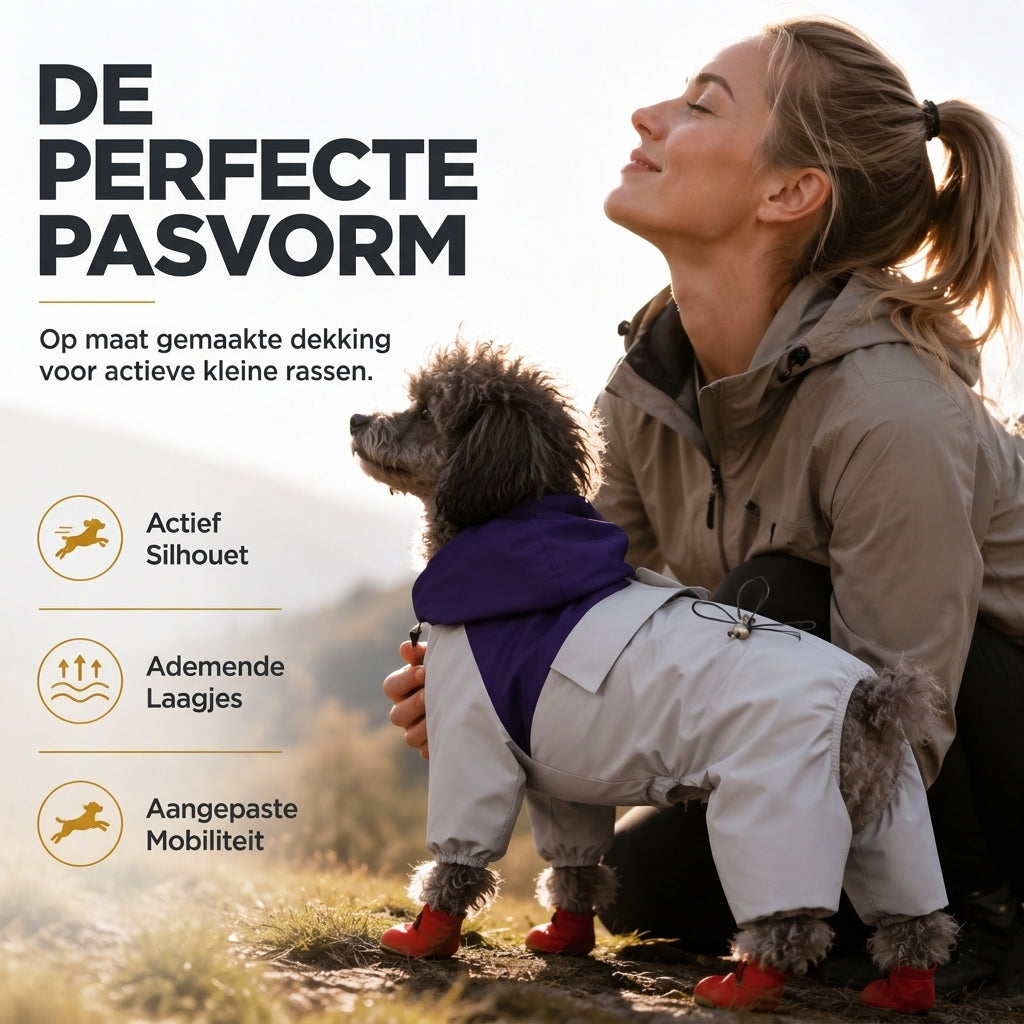 🐕 Waterafstotende hondenregenjas met volledige dekking