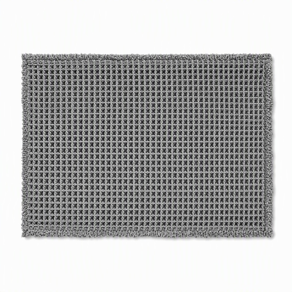 Antislip, waterabsorberende badmat met wafelstructuur, effen deurmat voor in de hal
