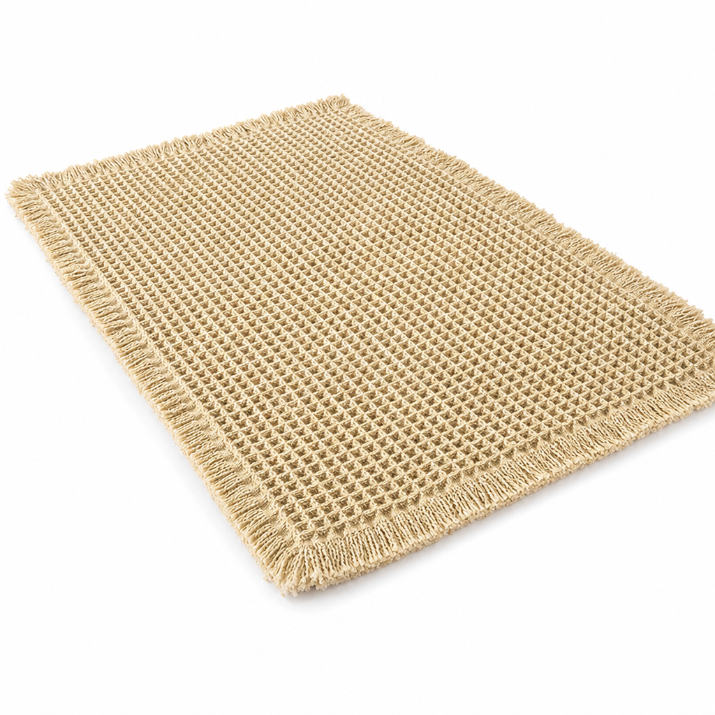 Antislip, waterabsorberende badmat met wafelstructuur, effen deurmat voor in de hal