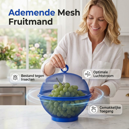 ⏳ Tijdelijke aanbieding ⏰ Fruitmand met deksel – Ademend, afwaterbaar, insectwerend 🍇