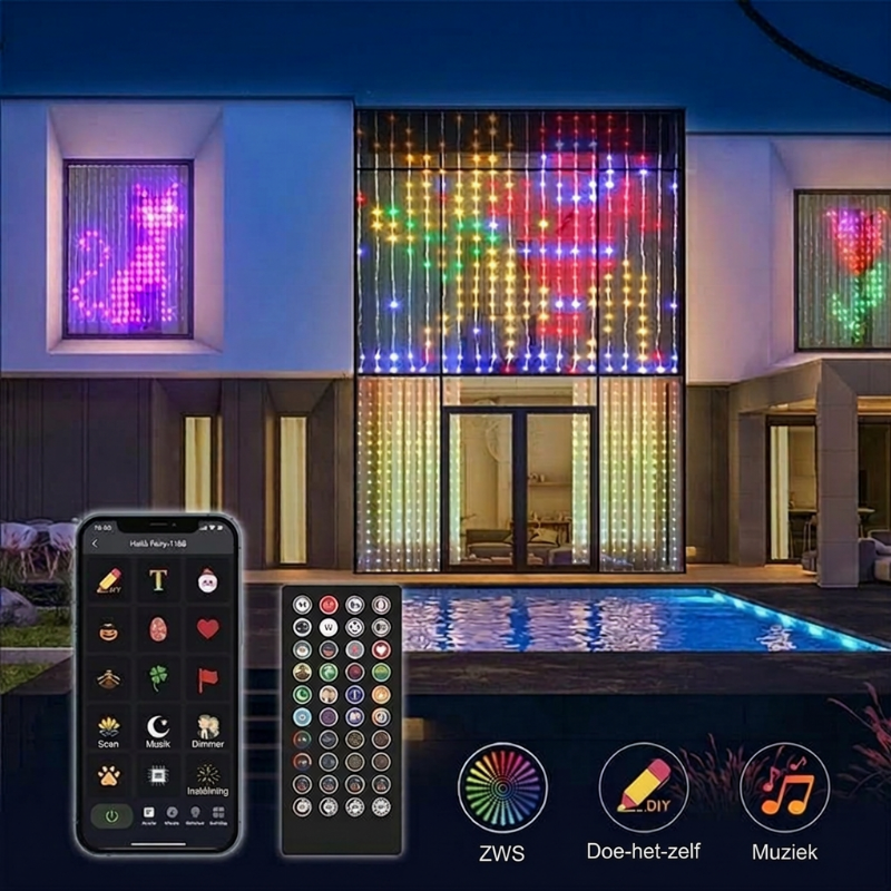 🎄 50% KORTING! ✨ LED Gordijn Lichtketting – waterdicht, voor binnen en buiten ✨