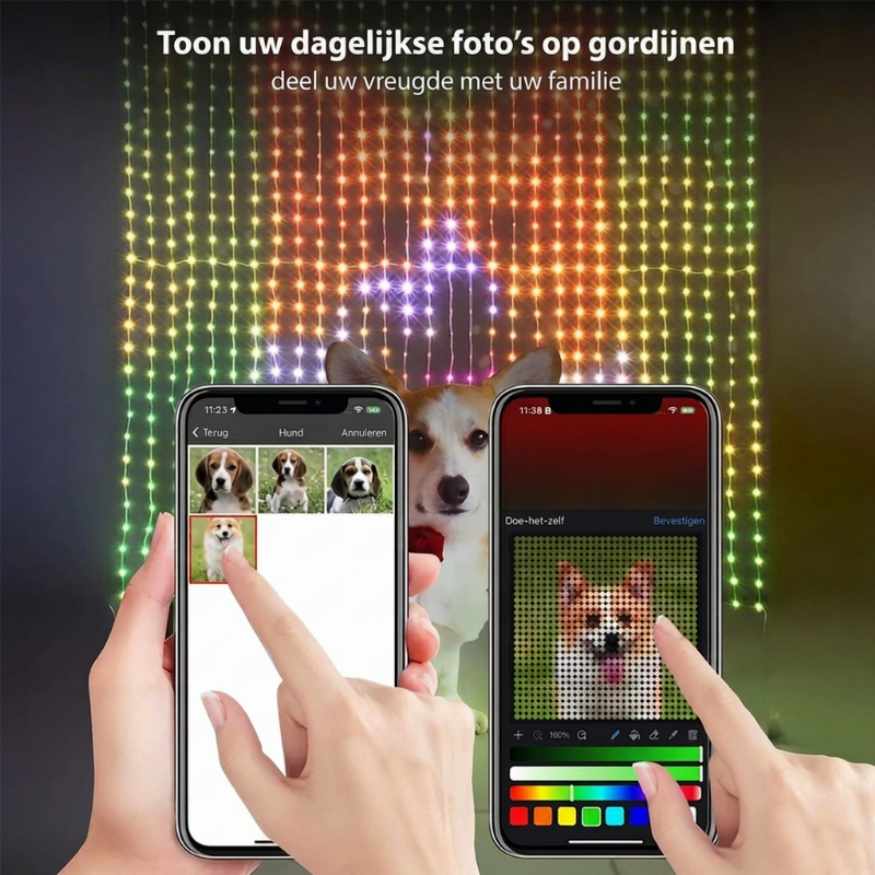 🎄 50% KORTING! ✨ LED Gordijn Lichtketting – waterdicht, voor binnen en buiten ✨