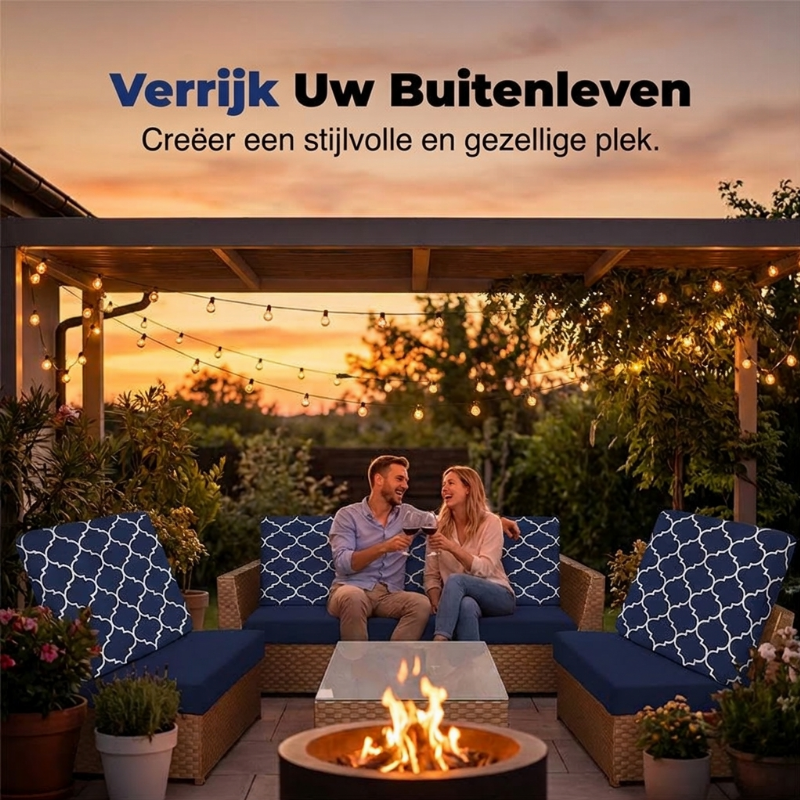 ⏳ Beperkte tijd speciale aanbieding⏰ Elastische kussenhoezen voor buiten | 4/8 stuks opfriskit🪑