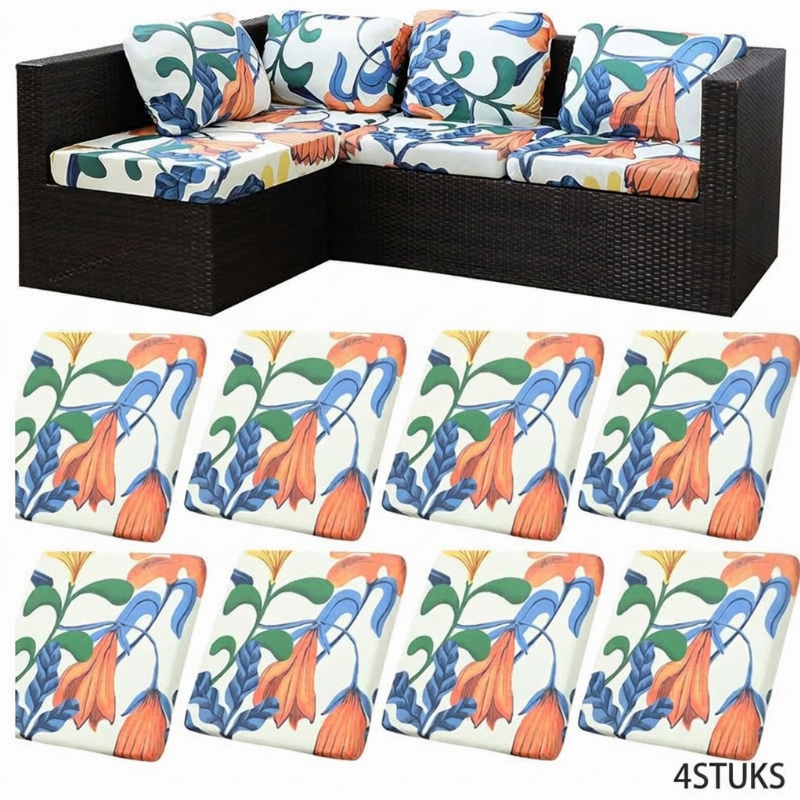 ⏳ Beperkte tijd speciale aanbieding⏰ Elastische kussenhoezen voor buiten | 4/8 stuks opfriskit🪑