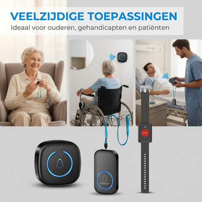 Draadloze zorgroepinstallatie Smart Call-systeem