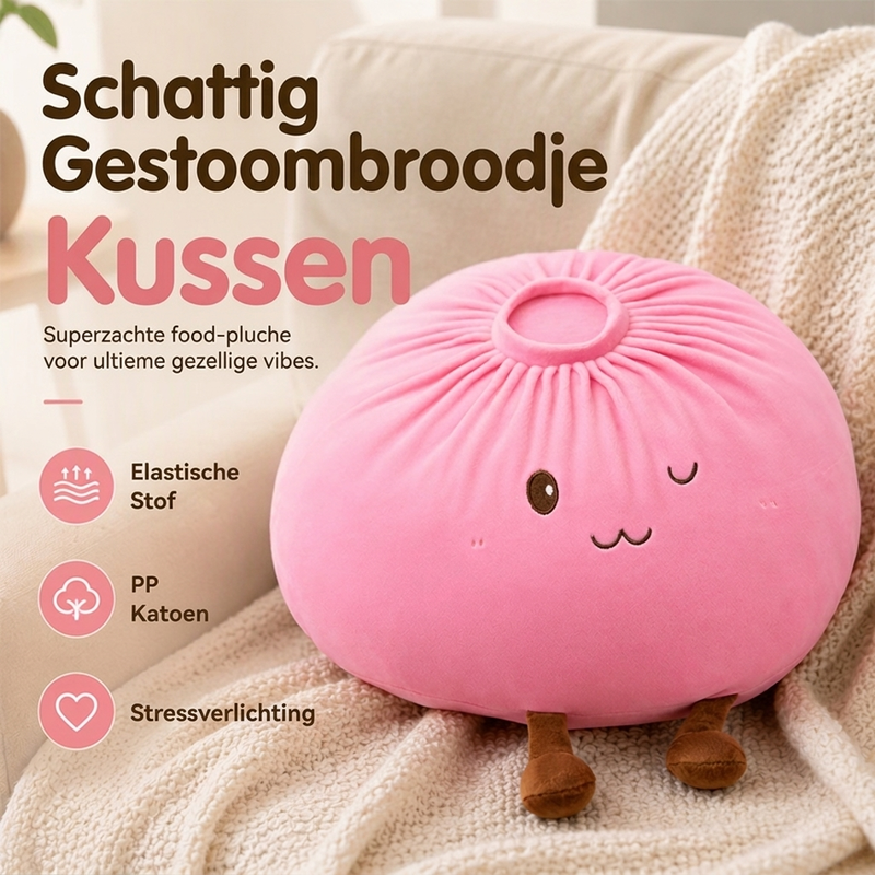 Schattig Bao Broodje Pluche Kussen