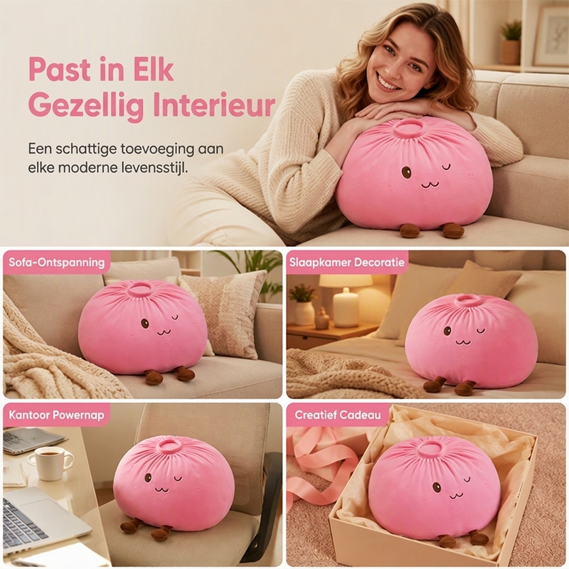 Schattig Bao Broodje Pluche Kussen