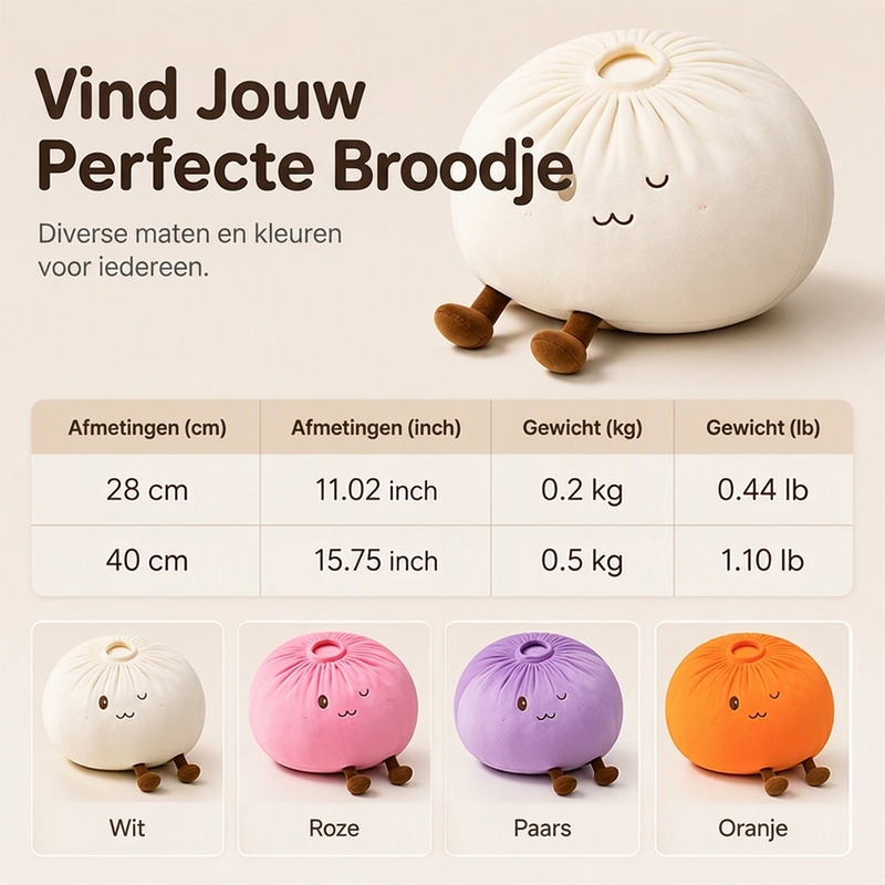 Schattig Bao Broodje Pluche Kussen