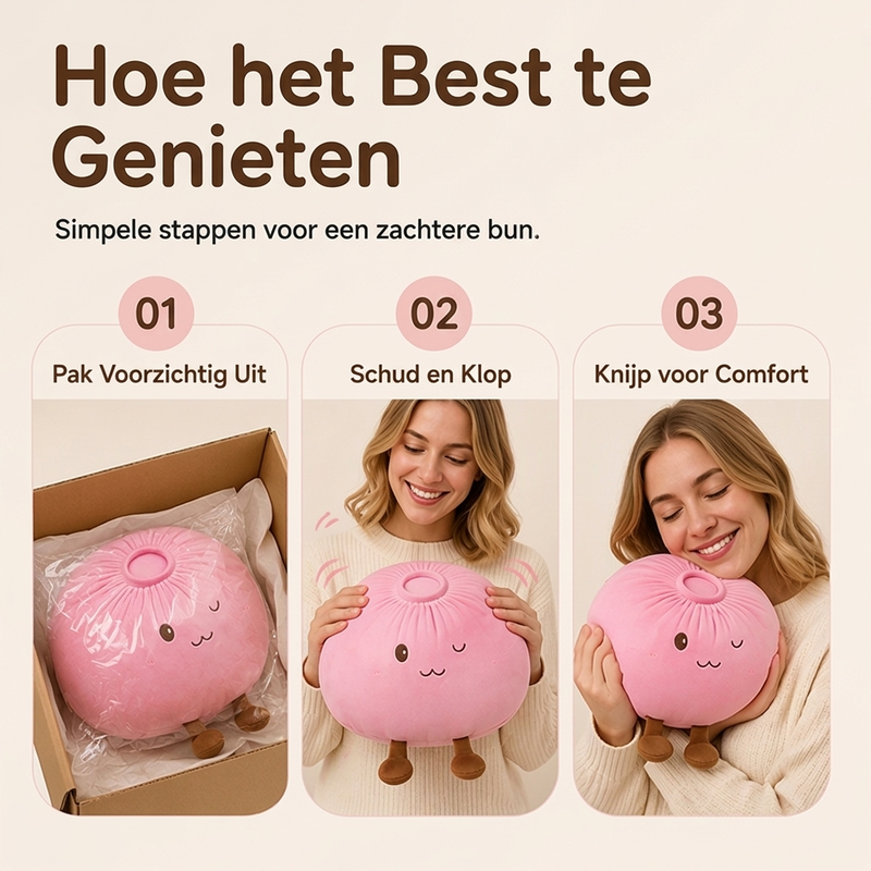 Schattig Bao Broodje Pluche Kussen