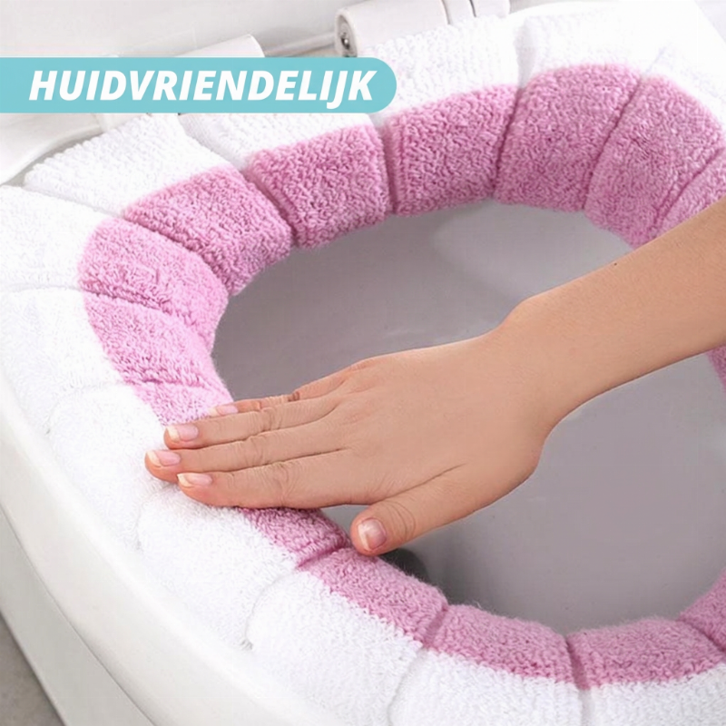 Gebreide Toiletbrilhoes met Handvat – Zacht, Warm & Wasbaar