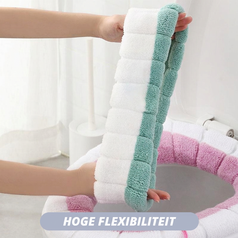 Gebreide Toiletbrilhoes met Handvat – Zacht, Warm & Wasbaar