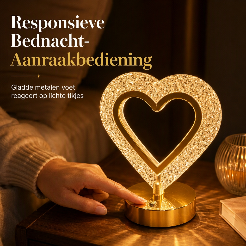 💎 50% KORTING! ✨ Crystal Touch-nachtlamp – 3 kleuren en dimbare sfeer ✨