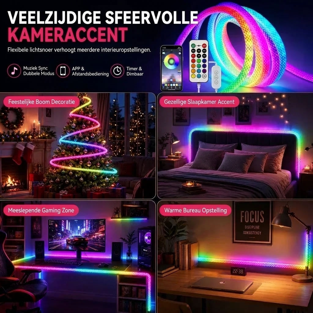 ⏳ Beperkte tijd: 50% korting 💥 Neonstrip van kunstbont – 360° volledige gloed ✨