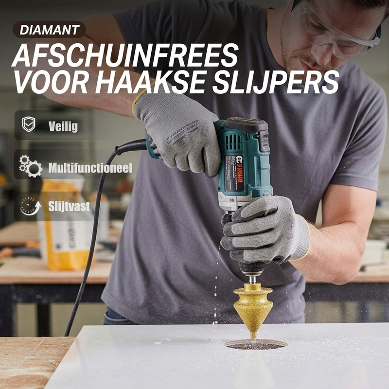 Diamanten Verzinkboor voor Haakse Slijper