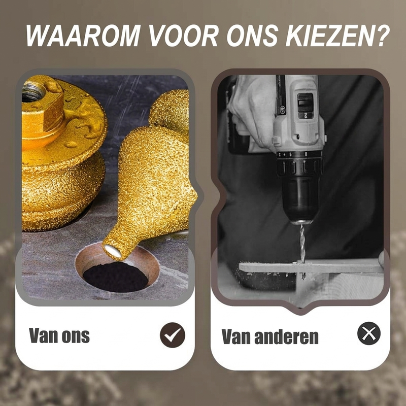 Diamanten Verzinkboor voor Haakse Slijper