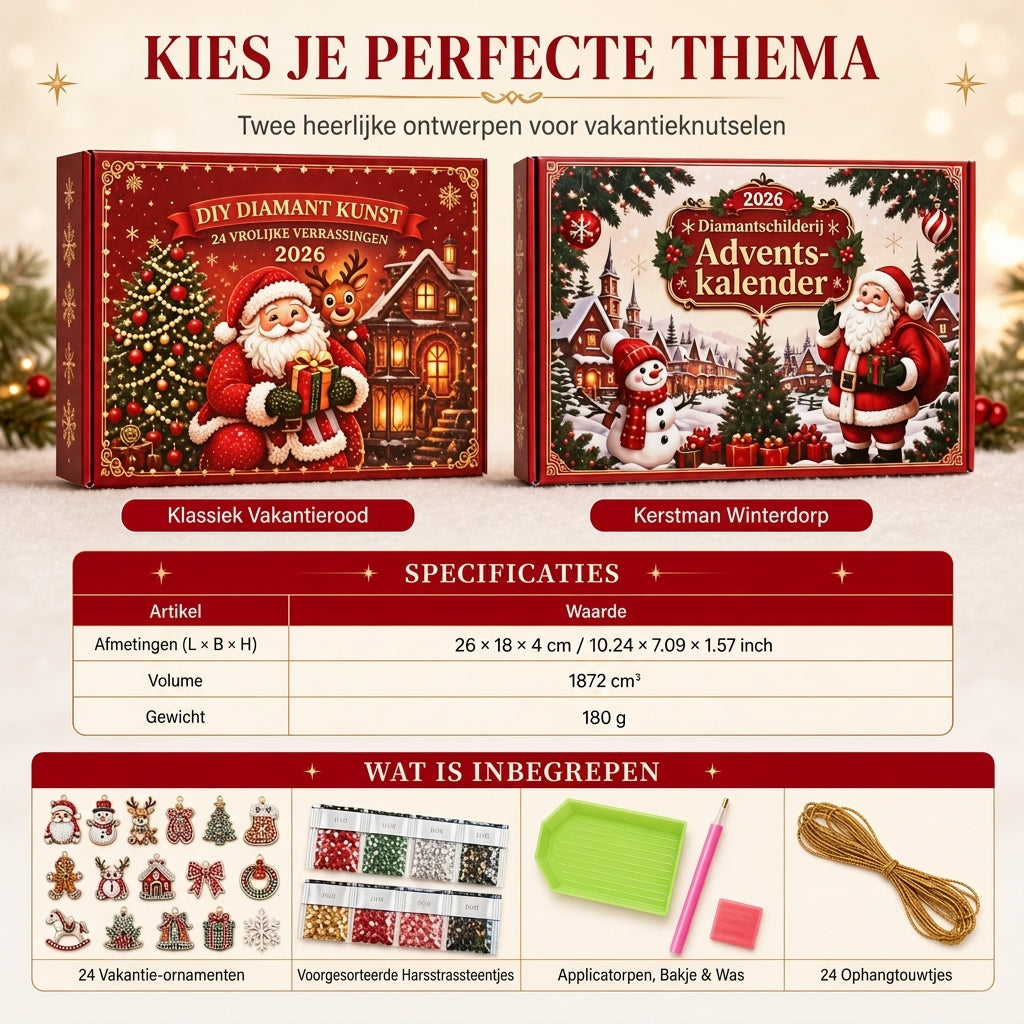 DIY-kit voor 24-daagse Kerst aftel ornament