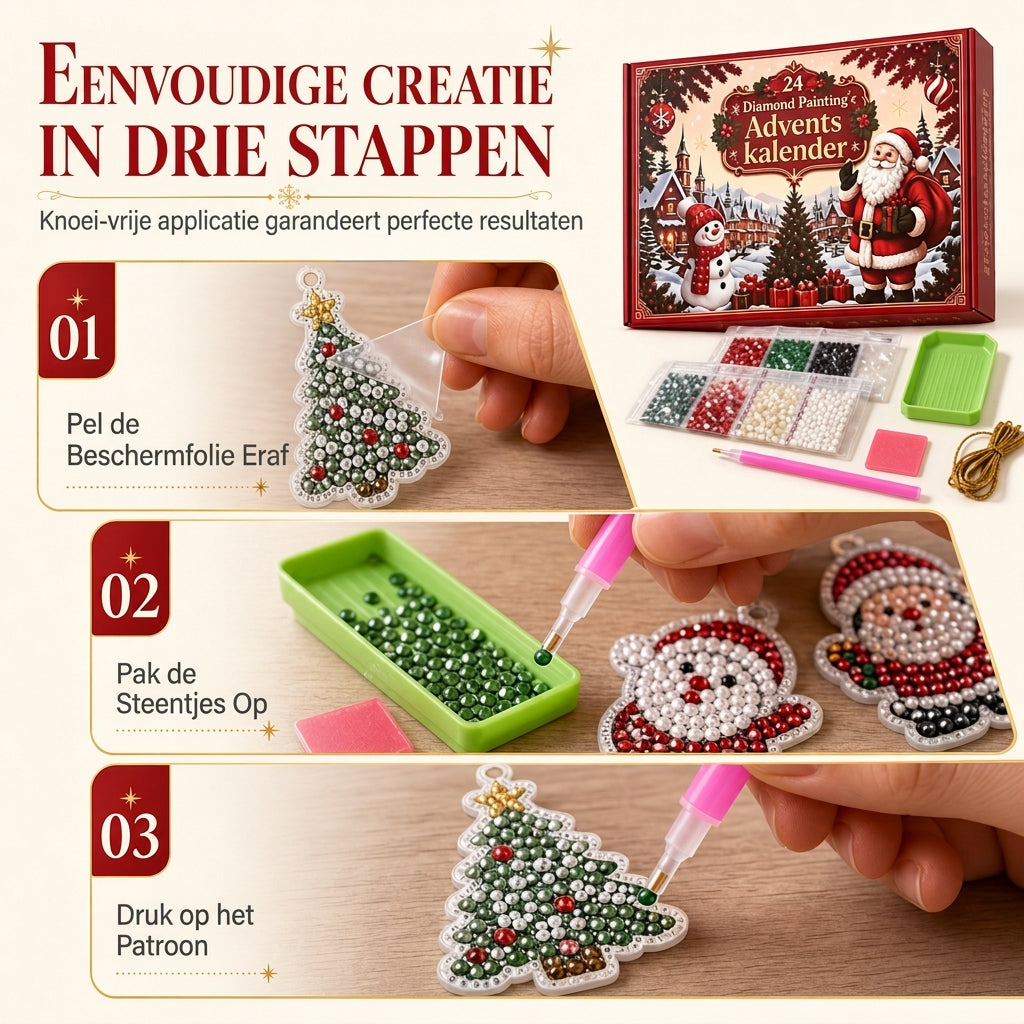 DIY-kit voor 24-daagse Kerst aftel ornament