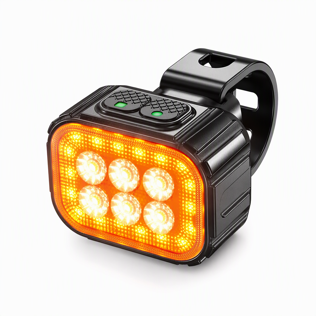 Helder fietslamp met voorlamp en achterlicht voor veiligheidswaarschuwing bij nachtelijk mountainbiken en fietsaccessoires