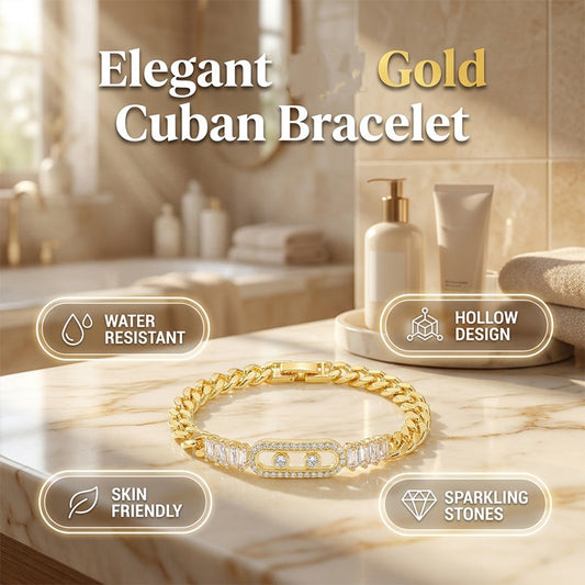 ✨ Gouden kettingarmband voor dames met zirkonia