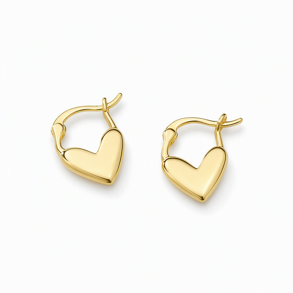 💕 50% KORTING! ✨ Kleine hartvormige schoepoorbellen – gladde afwerking en Franse minimalistische stijl ✨