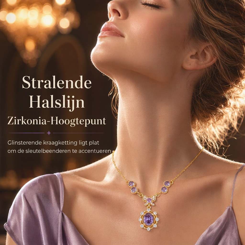 ⏳🔥 50% KORTING! 💜 Lavendelpaarse Zirkoon Vlinder Sieradenset – Verstelbare Ring & Oorbellen ✨