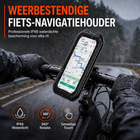 📢📢 50% KORTING!! ⏰ Waterdichte telefoonhouder voor fiets en motor – IPX6, aanraakbaar, 360° draaibaar ✨