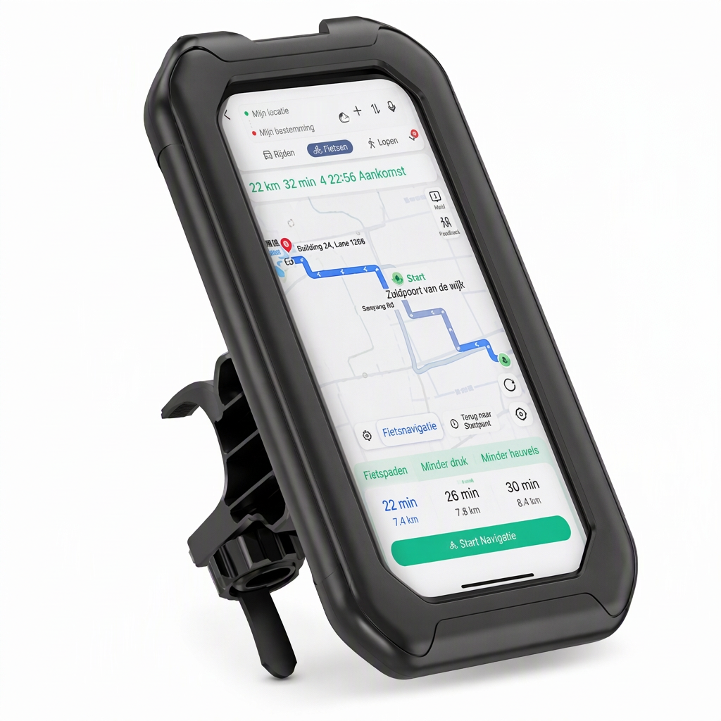 📢📢 50% KORTING!! ⏰ Waterdichte telefoonhouder voor fiets en motor – IPX6, aanraakbaar, 360° draaibaar ✨