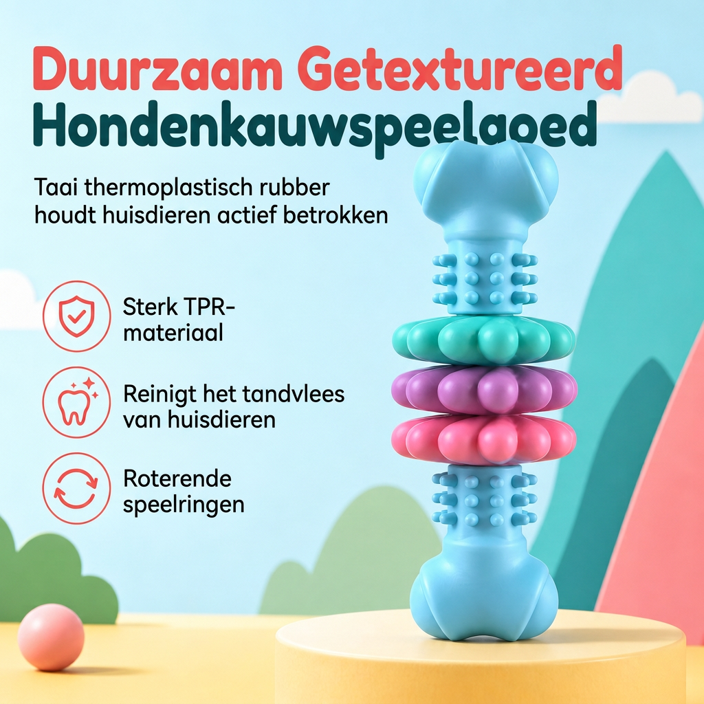 📢📢50% KORTING!! ⏰🐕 Duurzaam TPR-kauwbot voor honden – bijtvast en geschikt voor het tandvlees van grote honden 🦴