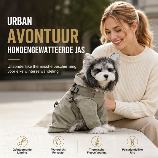 ⏳ Beperkte tijd 50% korting 💥 Warme gewatteerde hondenwinterjas waterdicht winddicht buitenhuisdiertje voor herfst en winter