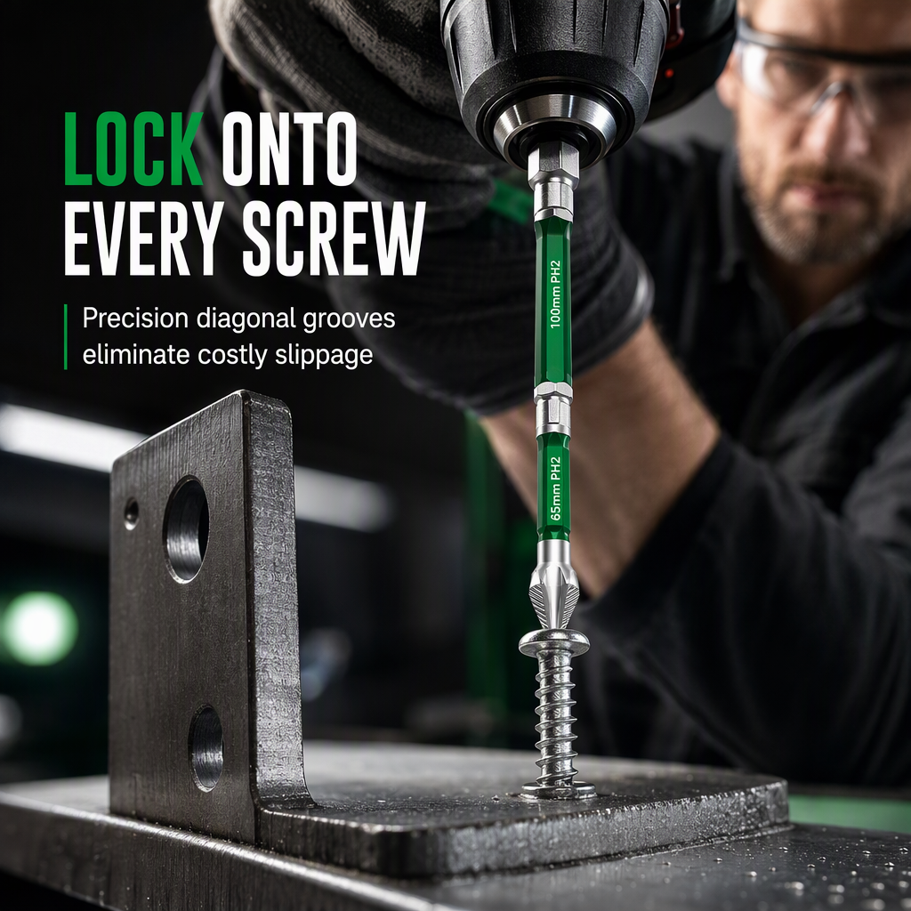🛠50% KORTING🧱Set magnetische kruiskopbits – antislipgreep en schokbestendig, voor doe-het-zelf en reparaties