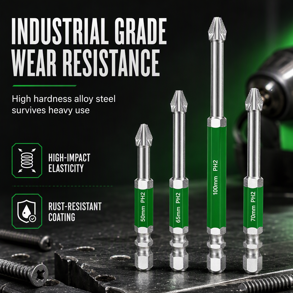 🛠50% KORTING🧱Set magnetische kruiskopbits – antislipgreep en schokbestendig, voor doe-het-zelf en reparaties